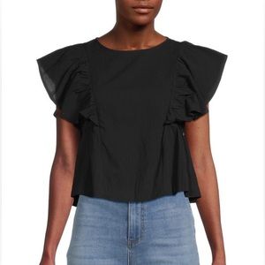 NWT💕WILDFOX Flutter Sleeve Top Size XS